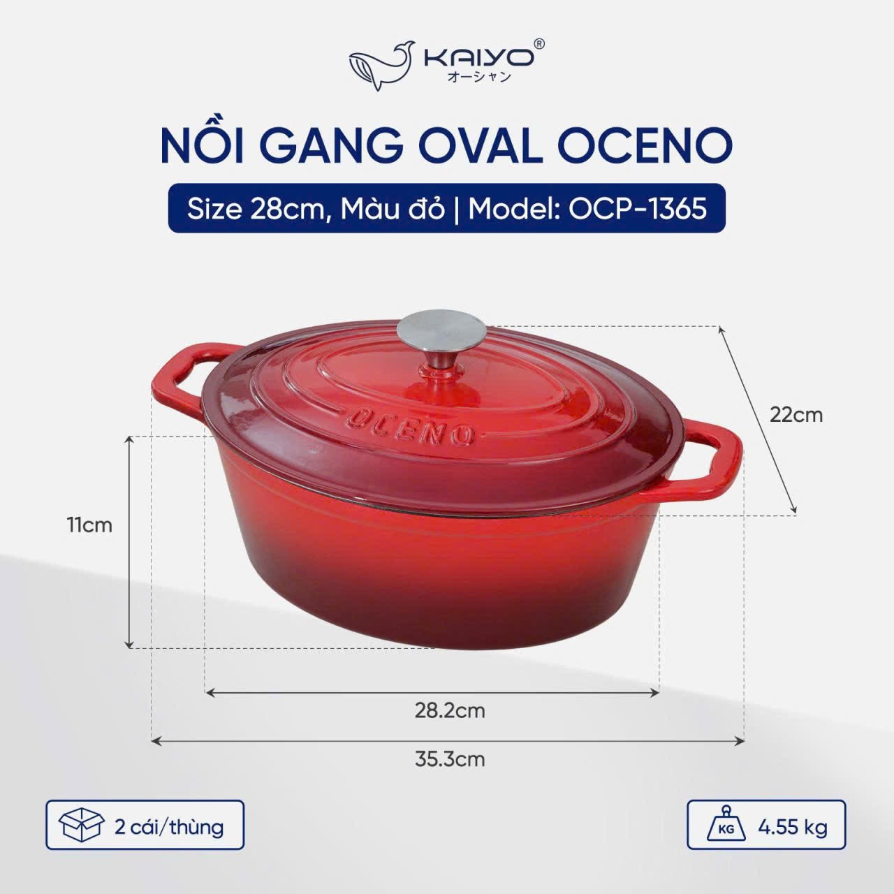 Nồi Gang Oval Oceno